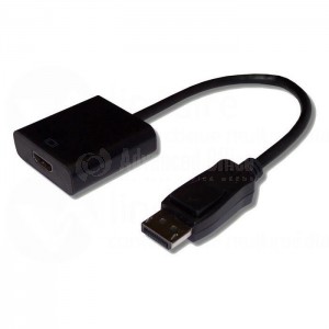 Adaptateur DP male HDMI femelle Noir