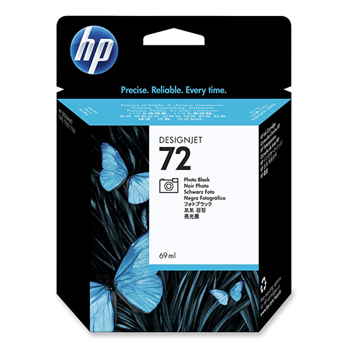 Cartouche HP 72 Noir Photo 69ml pour Designjet T1100/T1200/T1300/T610/T620/T770/T790/T795